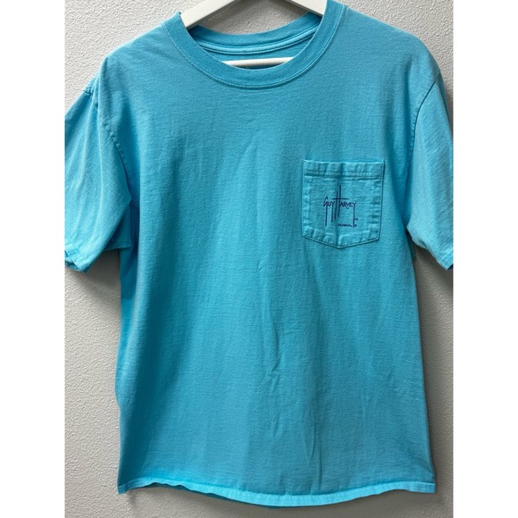 Guy Harvey Men's Short Sleeve‎ T-Shirt Size M Light Blue - Picture 1 of 6